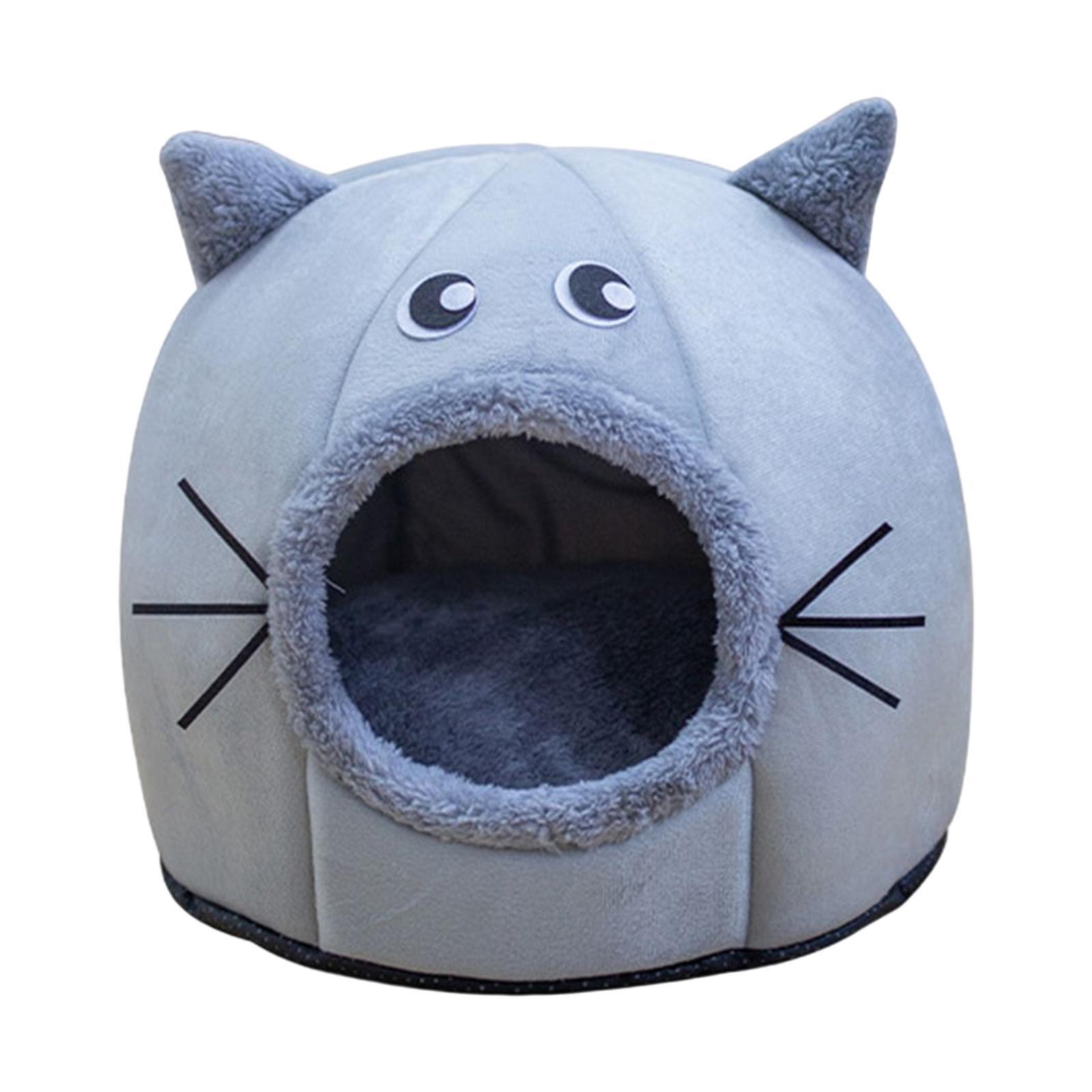 outdoor cat bed cave large warming cat house Gray L | eBay