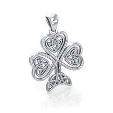 Irisches Kleeblatt Anhänger 925 Sterlingsilber Courtney Davis Fein Glück Schmuck