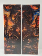2 PCS COMPOSITE KNIFE HANDLE MATERIAL BLANK SCALES: ROYAL SPICE 5549