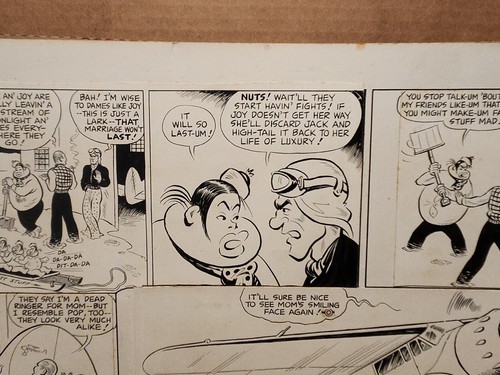 SMILIN' JACK Sunday Comic Strip Original Art 1-26-1941 ZACK MOSLEY Downwind - Picture 4 of 21