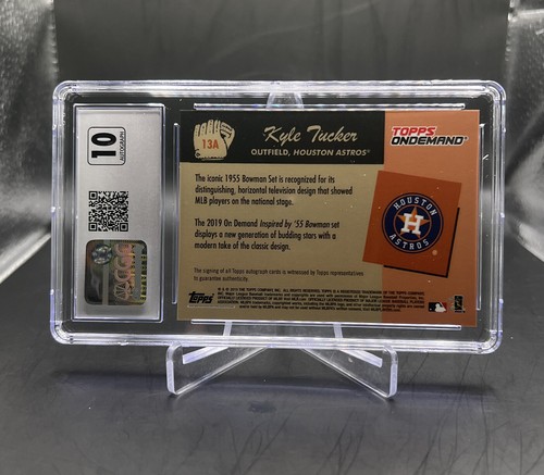 2019 Topps On Demand Kyle Tucker RC AUTO Rookie '55 Bowman CGC 9 AU 10 Astros - Picture 3 of 4