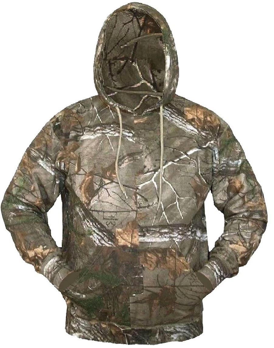 MENS STEALTH CAMO WOODLAND HOODY cotton camouflage country springwatch  hoodie