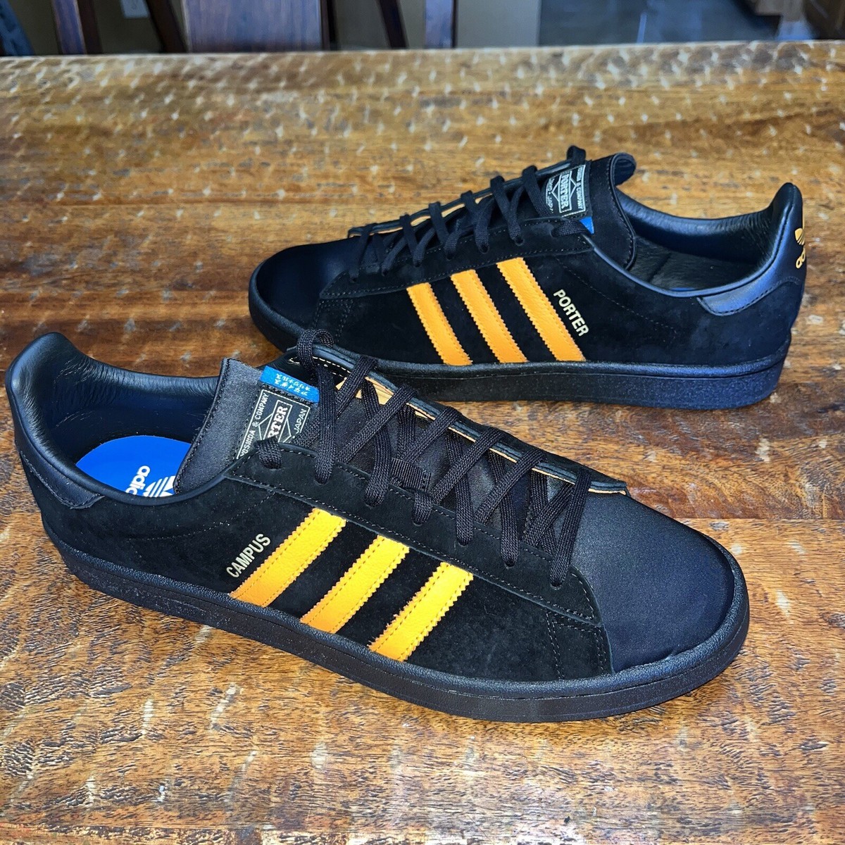 Adidas Porter x Campus Black Orange Men's 11.5 Originals Adidas Porter x Campus Black Orange Men's 11.5 Originals