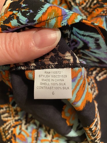 Twelfth Street By Cynthia Vincent Silk Midi Dress Fairy Whimsigoth Boho Sz 6 - Picture 12 of 12
