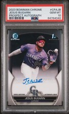 PSA 10 JESUS BUGARIN AUTO 1st 2023 Bowman Chrome Prospects ROCKIES RC GEM MINT