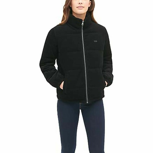 Zoe Corduroy Puffer Jacket Black 