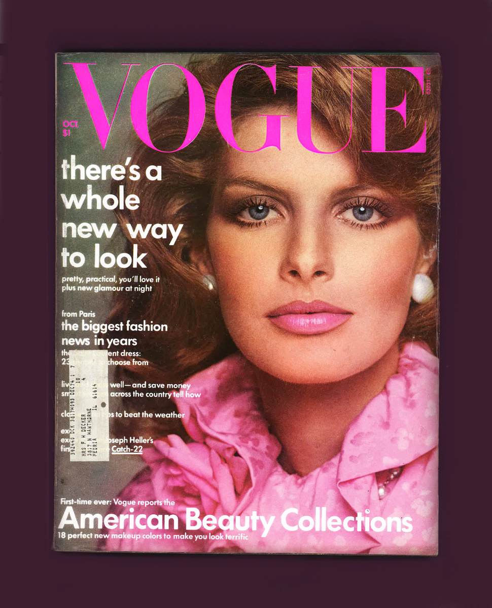 VOGUE-OCTOBER 1974-RENE RUSS0 by SCAVULLO-COUTURE-HELMUT NEWTON