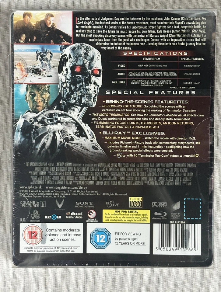 Terminator Salvation Blu-ray Steelbook Play Exclusive - Brand New Sealed - Image 2 of 3