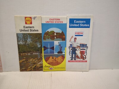 Lot Of 3 Vintage Eastern United States Road Maps MPB