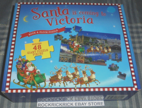 Santa is coming to Victoria Book & floor Jigsaw Puzzle 48 giant pieces Brand new - 第 1/3 張圖片