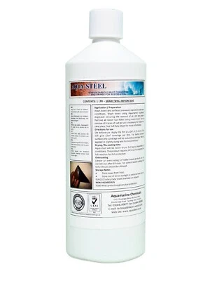 AQUASTEEL RUST CONVERTER AND PRIMER FOR BRUSH OR SPRAY 1 ltr - Image 1 of 4