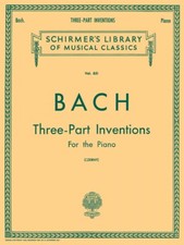 Bach 15 Three-Part Inventions Schirmer Piano Sheet Music NEW 050256690