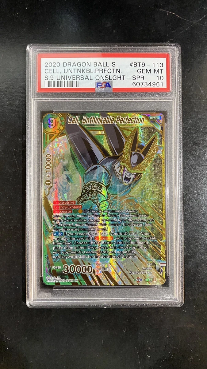 PSA 10 Dragon Ball Super Card Game Cell, Unthinkable Perfection SPR #BT9-113