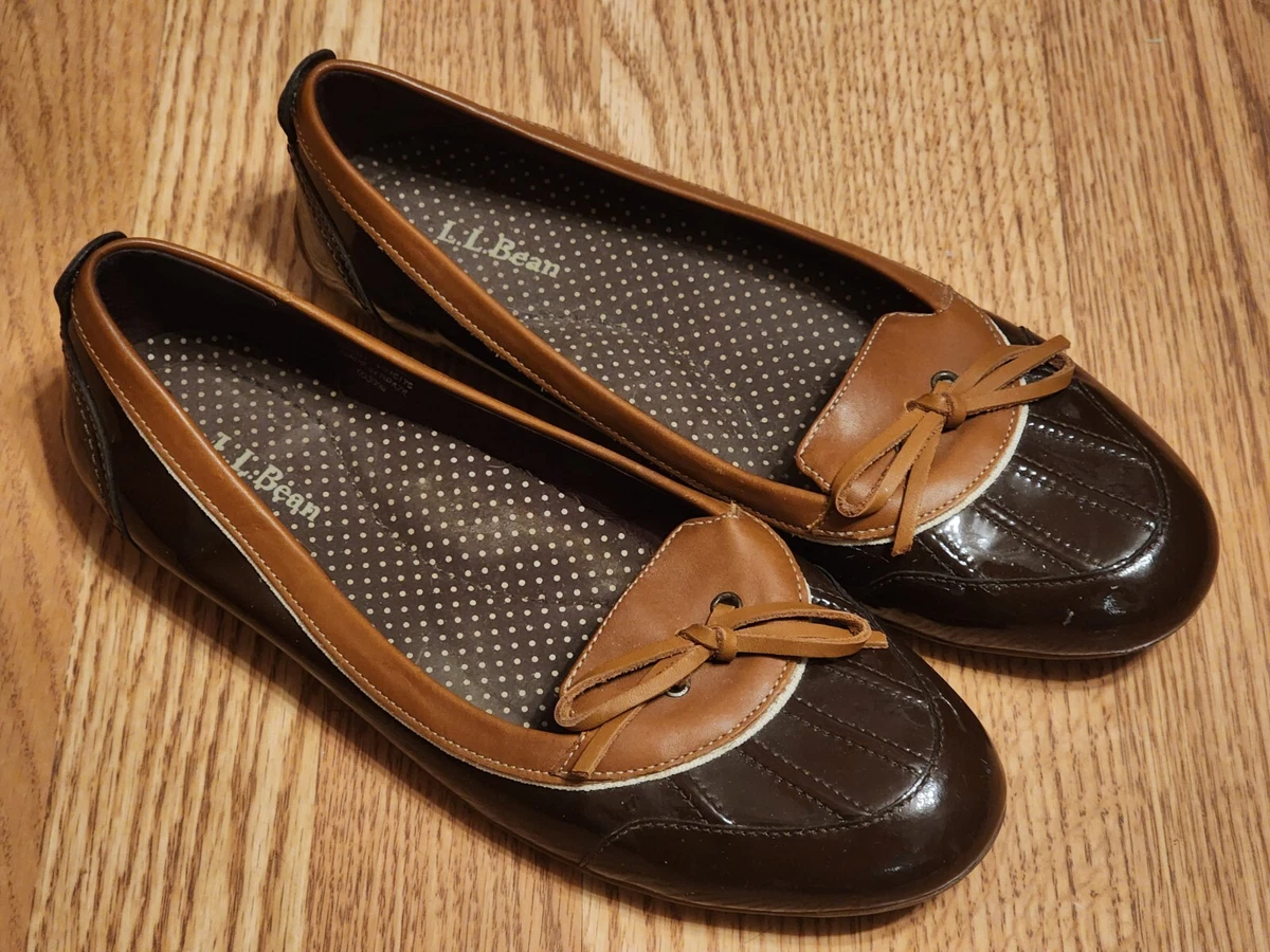 LL BEAN Brown Loafers Women s Size 8 Coastal Skimmers