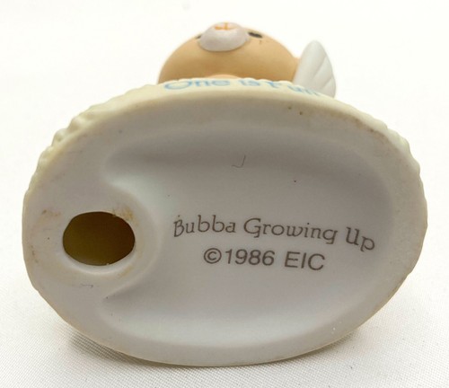 1986 Enesco BUBBA GROWING UP Age 1 One Is Fun Angel Bear Cake Topper 2.5” Tall - Picture 6 of 8