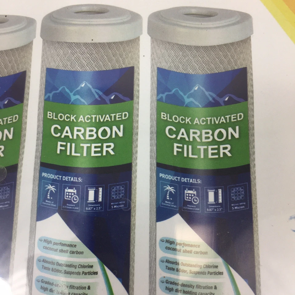 Ronaqua Block Activated Carbon 5 Micron Water Filters Package Of 6 New Sealed - Image 3 of 4