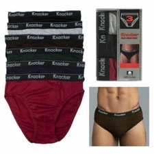6 Pack 100 Cotton Men Bikinis Briefs Underwear Breathable Size Small 28-30