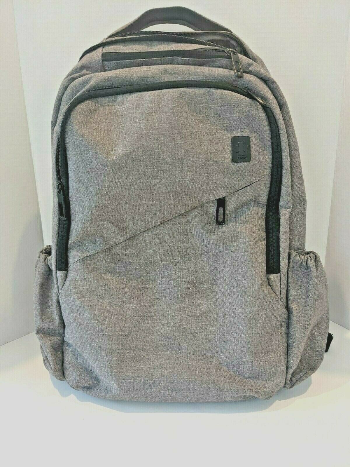 FERLIN Diaper Backpack with Changing Pad and Insulated Bottle Pockets in Gray-image