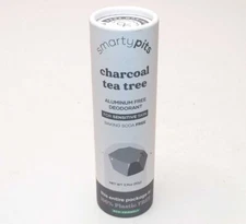 SmartyPits Aluminum Free Deodorant - Sensitive Skin Charcoal Tea Tree 2.9oz