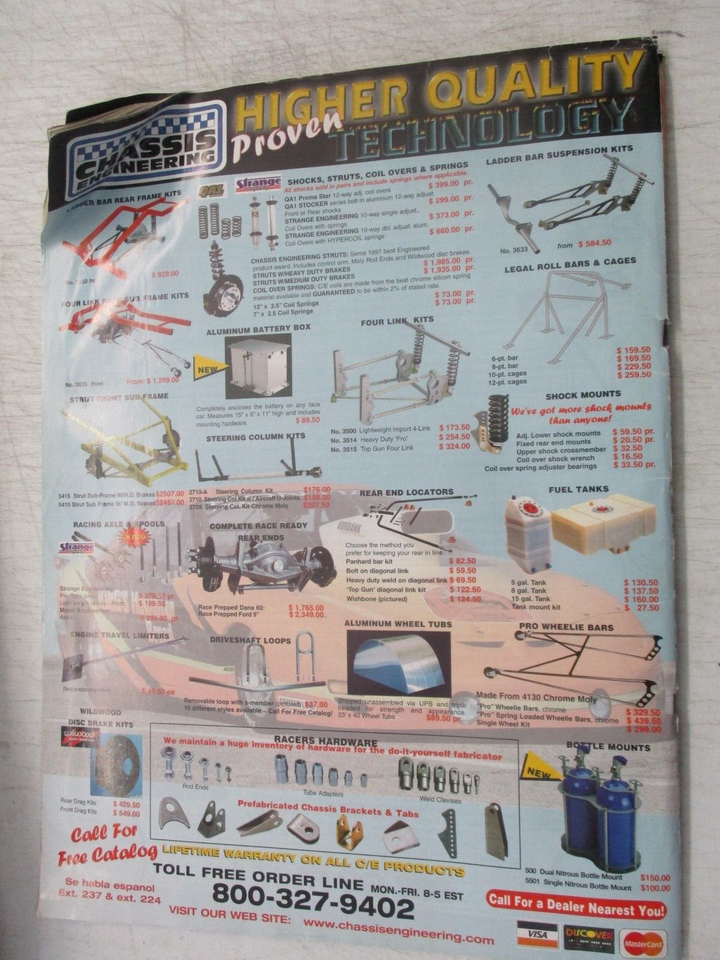 IHRA DRAG REVIEW MAGAZINE NOV 9 2001 MARYLAND INTERNATION RACEWAY