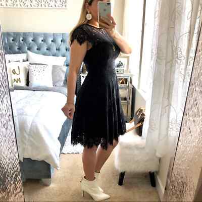 BB Dakota Black Lace Fit and Flare Dress Small | eBay BB Dakota Black Lace Fit and Flare Dress Small | eBay