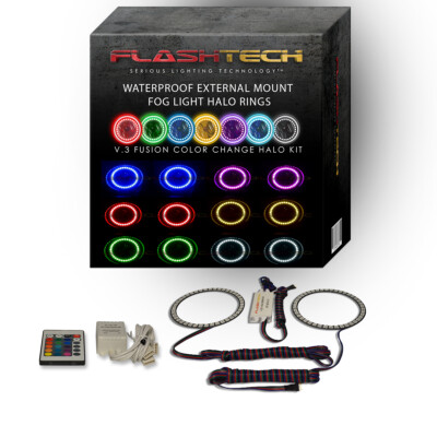 RGB Waterproof Halo kit & IR Remote for 14-15 Ford Transit Connect Fog Lights