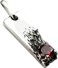 Natural Red Garnet Men's Pendant 925 Sterling Silver Jewelry Gift For Her