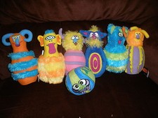 Melissa  Doug Monster Plush Bowling Game 6 Wacky Pins 1 Silly Stuffed Ball T28