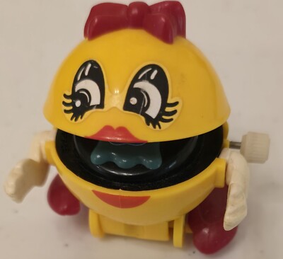 ゲームキャラクター Pac Man Wind-Up 1980s Ms. PAC-MAN Wind Up Walking Toy Video Game Figures Tomy