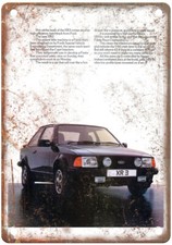 Vintage 1982 Ford Fiesta XR2 and Escort XR3 p1 Ad Retro Look Metal Sign A8833
