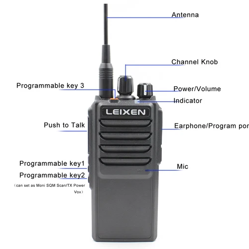 LEIXEN NOTE UHF Walkie Talkie Power Komunikacja bezprzewodowa Radio dwukierunkowe - Zdjęcie 12 z 14