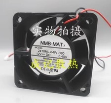 NMB 2410ML-04W-B60 6025 12V 0.40A 6CM 2-Wire Dual Ball Axial Cooling Fan