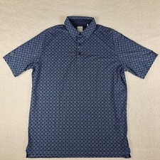 Callaway Polo Shirt Mens Medium Blue Opti Dri Performance Short Sleeve