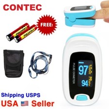BLUE CMS50N OLED Fingertip Pulse Oximeter, Spo2 Monitor,FREE Battery,BAG