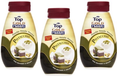 3x Fabbri Topping Pistacchio Süße Pistaziensauce für Desserts Glutenfrei 200g