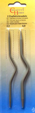 2 Zopfnadeln 3 + 5 stricken Stricknadeln Creative Hobby Hilfsnadel Strickhilfe