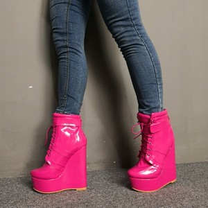 high heel wedge ankle boots Big sale 