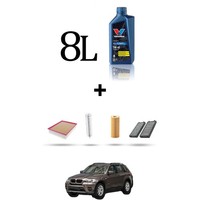 Hoffcar Service Kit 4 Filter Und 8L ÖL FüR Bmw X5 (E70) 3.0Sd 210Kw Ab 2008