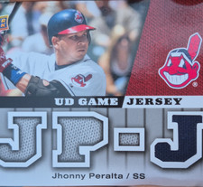 Upper Deck Game Jersey Jhonny Peralta Cleveland Indians MLB Sports Card