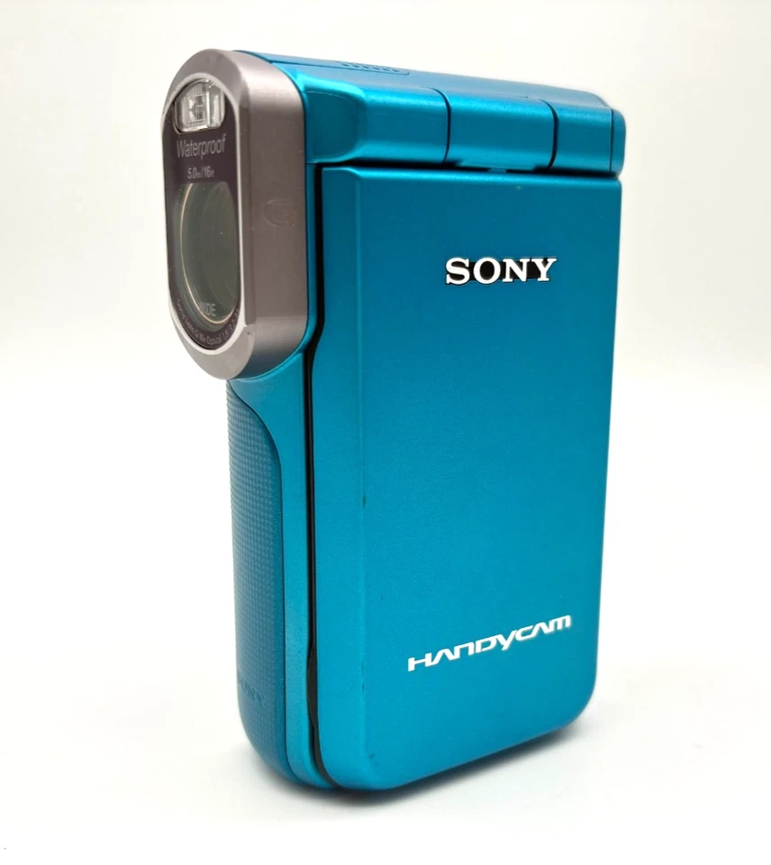 SONY HDR-GW77V Blue Digital HD Video Camera Recorder Handycam Waterproof Used - Image 3 of 4
