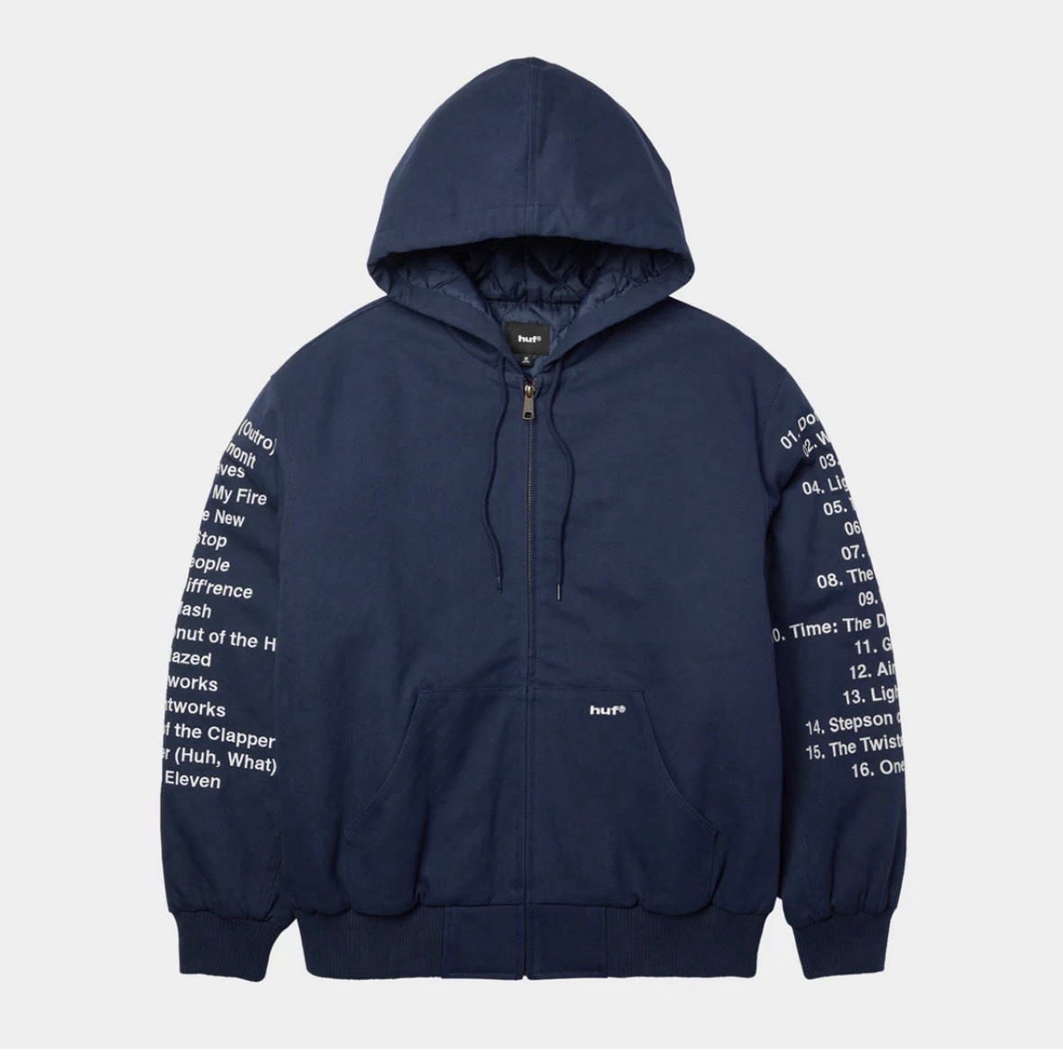 HUF X J DILLA WORK JACKET Sold Out Rare Skate Hip Hop Size Large Blue Stiching image 9