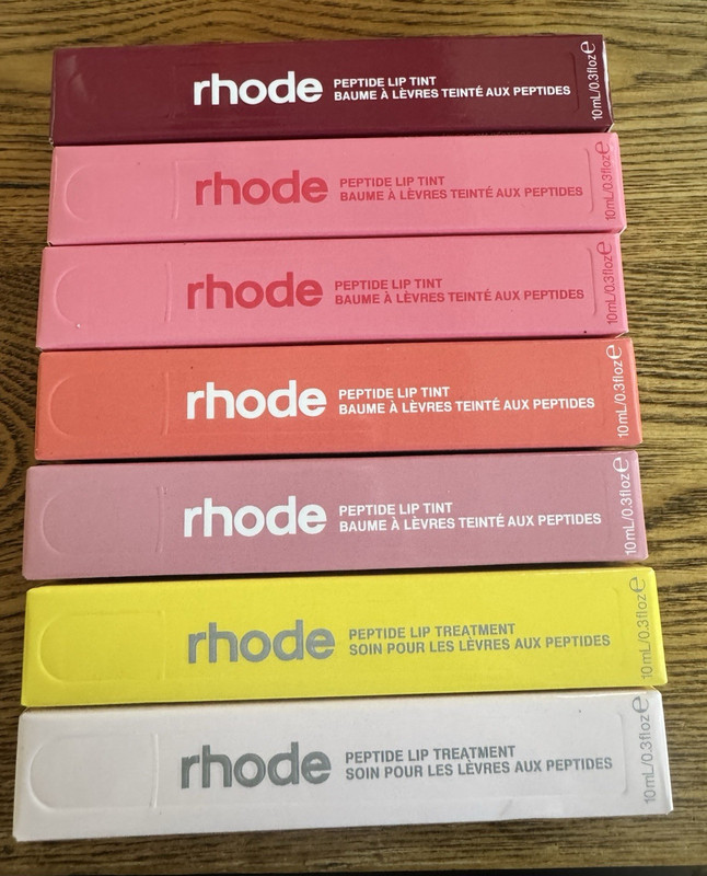 Set of 7 Rhode Peptide Lip Tint + Lip Treatment / Tinted Balm, Peptides 10mL