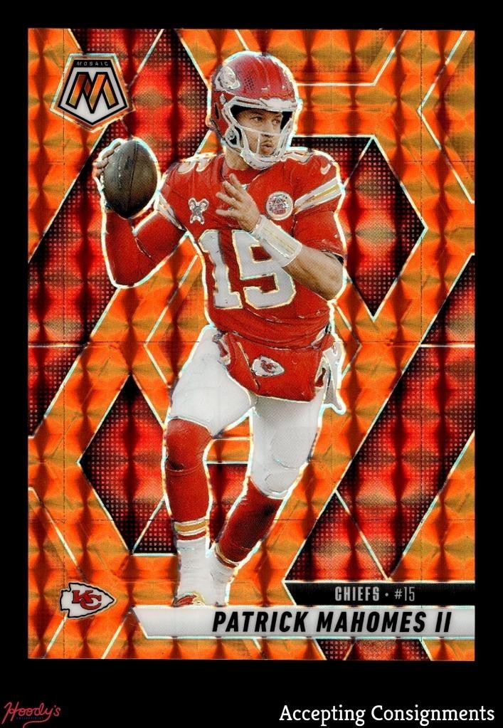 2025 Panini Mosaic Mosaic Orange #200 Patrick Mahomes II 085/199 CHIEFS