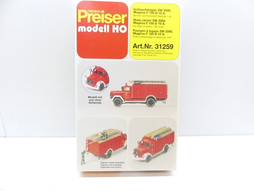 Preiser H0 31259 kit carro manguera SW2000, sin montar, NUEVO en EMBALAJE ORIGINAL #67782 | Zustand: Gebraucht