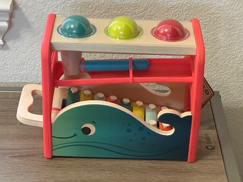Brand New B Toys Pounding Bench & Xylophone Whale Wooden Musical Toy ...