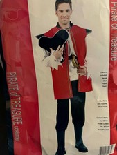 CA Costumes Adult One Size 5-Piece Pirate Costume Shirt Pants Eye Patch Hook Hat
