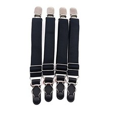 4 Pcs Multifuction Adjustable Elastic Stocking Clip Garter Suspender