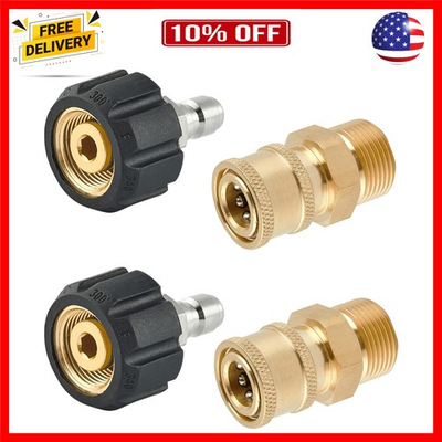 #ad Pressure Washer Quick Connect Fittings M22 14mm to 1 4 Inch Quick Connect Pr... $32.39