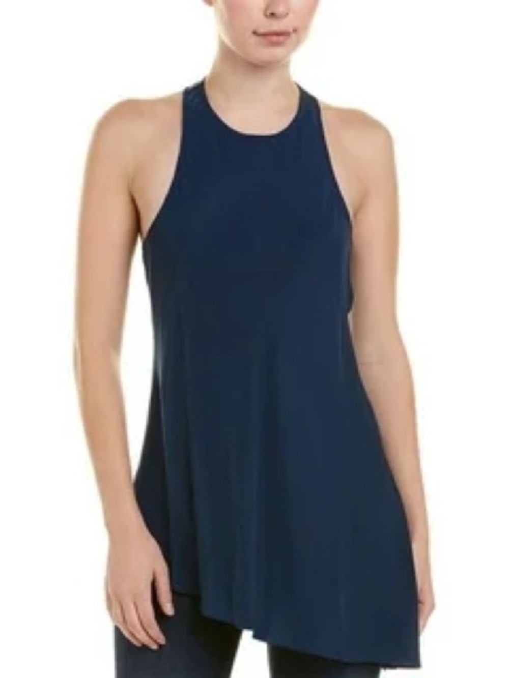 cinq a sept Navy Racerback Swing Tank
