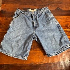 Mens Arizona Jean Co Carpenter Denim Shorts Blue 34 Vintage 2003 521-0300F04N